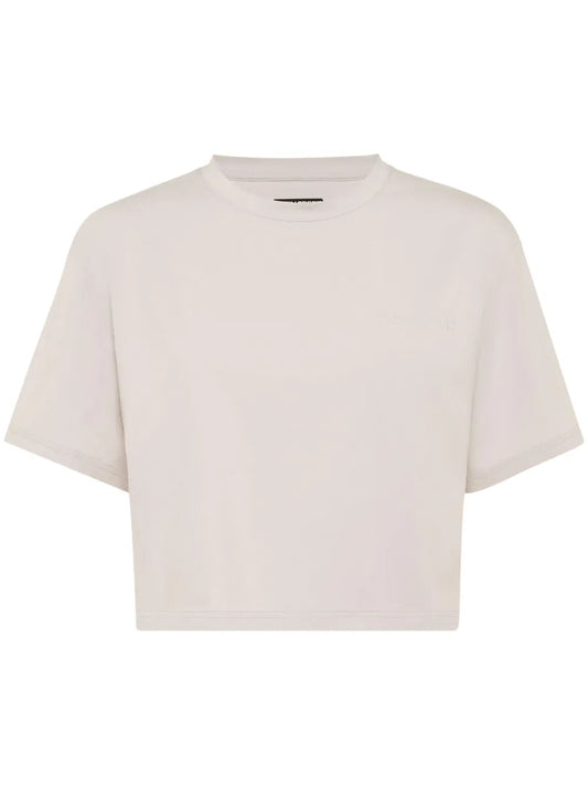 Cropped Crew-Neck T-Shirt