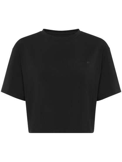 Cropped Crew-Neck T-Shirt