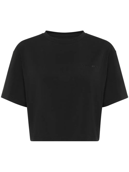 Cropped Crew-Neck T-Shirt