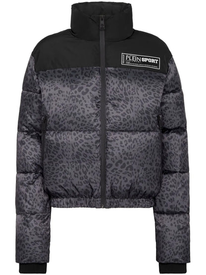 Leopard-Print Puffer Jacket