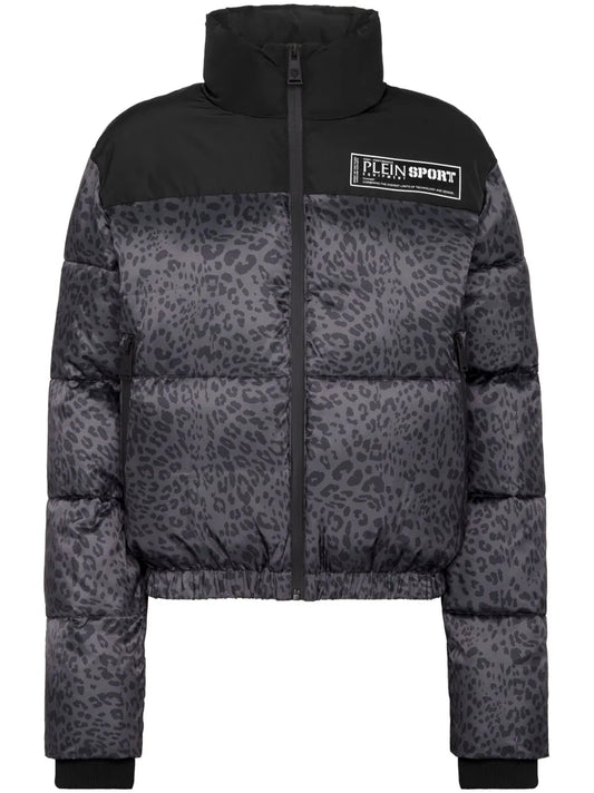 Leopard-Print Puffer Jacket