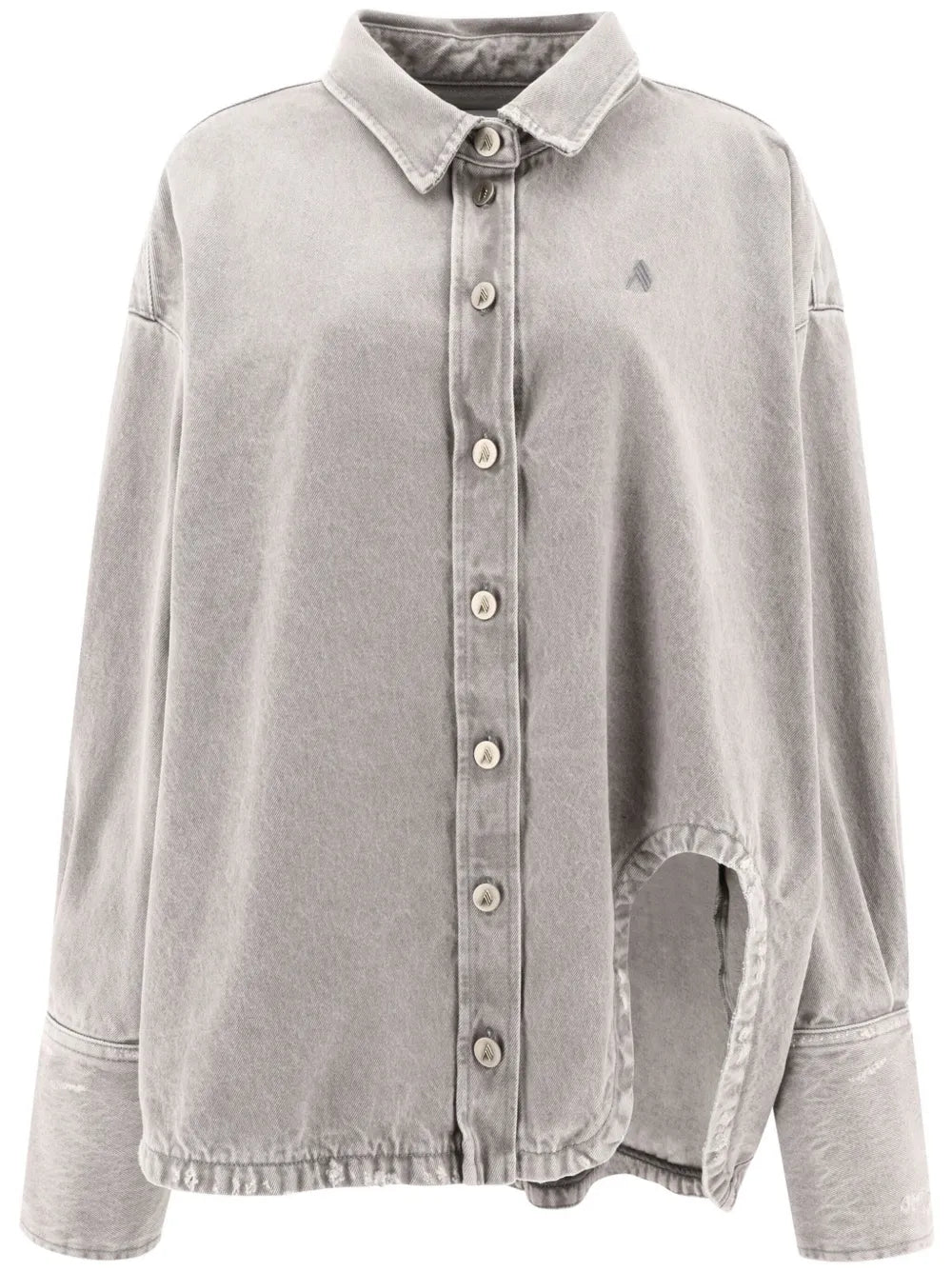 Cut-Out Detail Asymmetric Collar Shirt