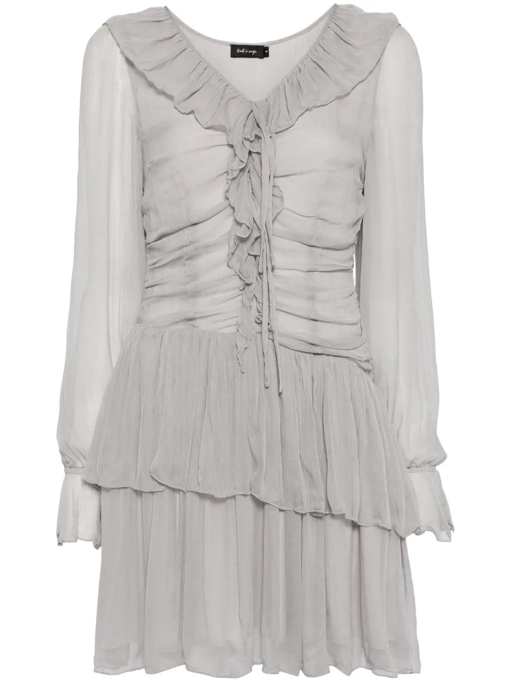 Ruffle-Detailing Mini Dress