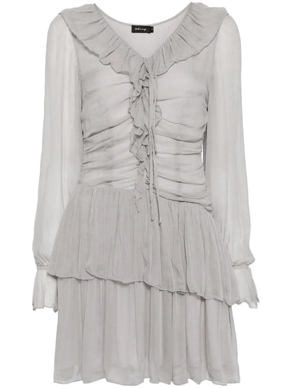 Ruffle-Detailing Mini Dress