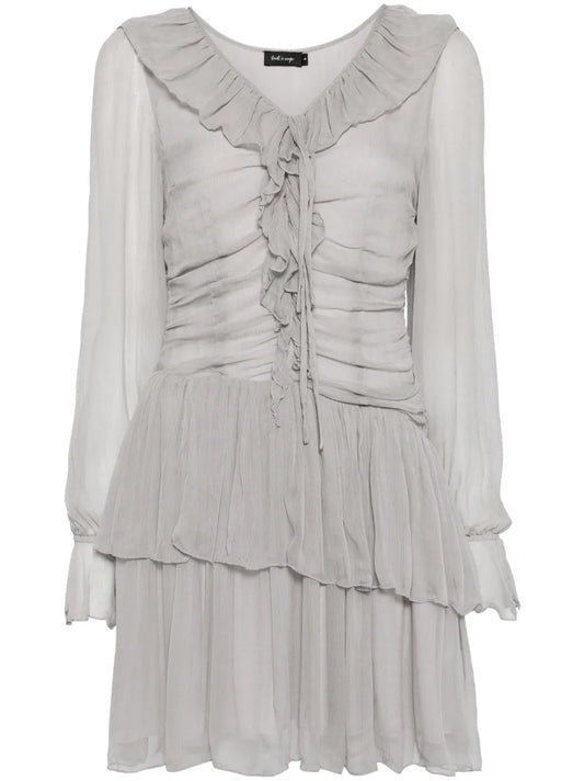 Ruffle-Detailing Mini Dress
