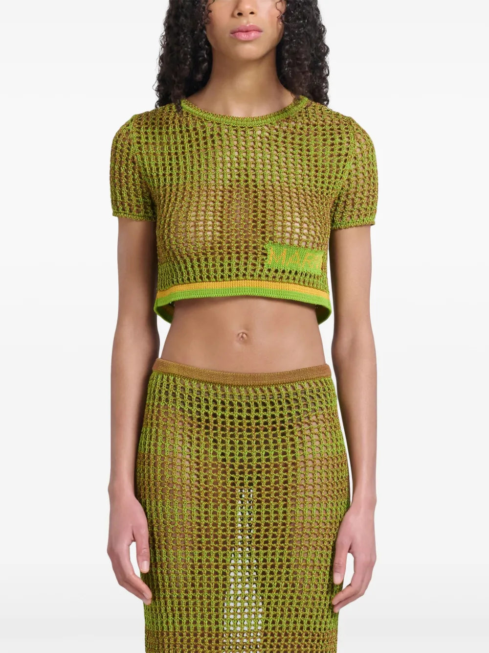 Crochet-Knit Cropped Top
