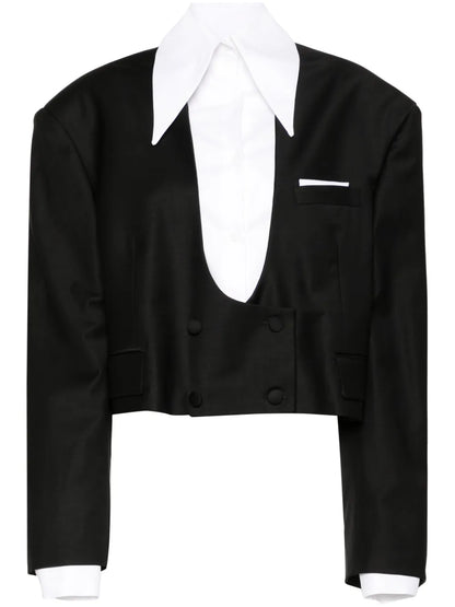 Layered Cropped Blazer