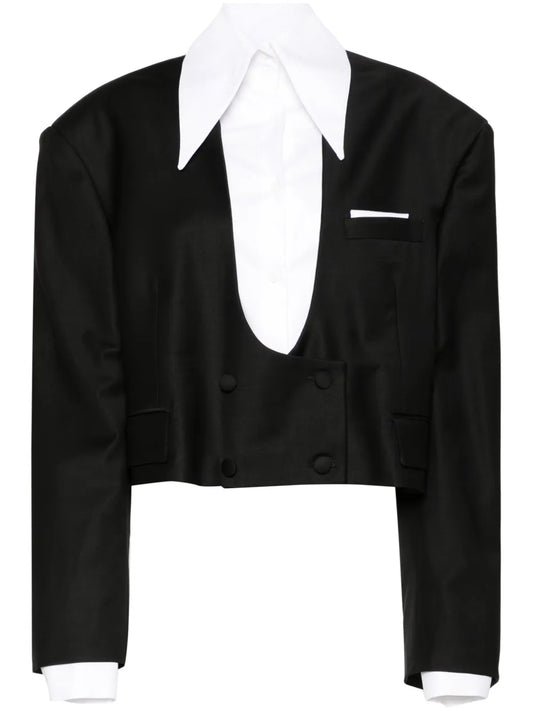 Layered Cropped Blazer
