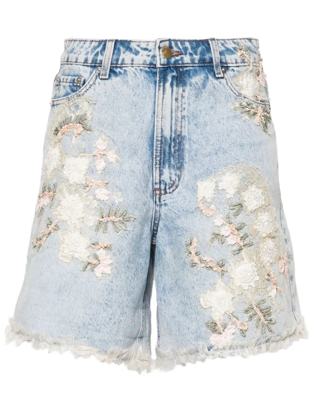 High-Rise Denim Shorts