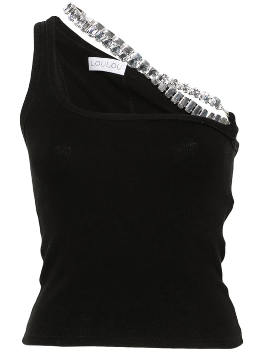Crystal-Strap Tank Top