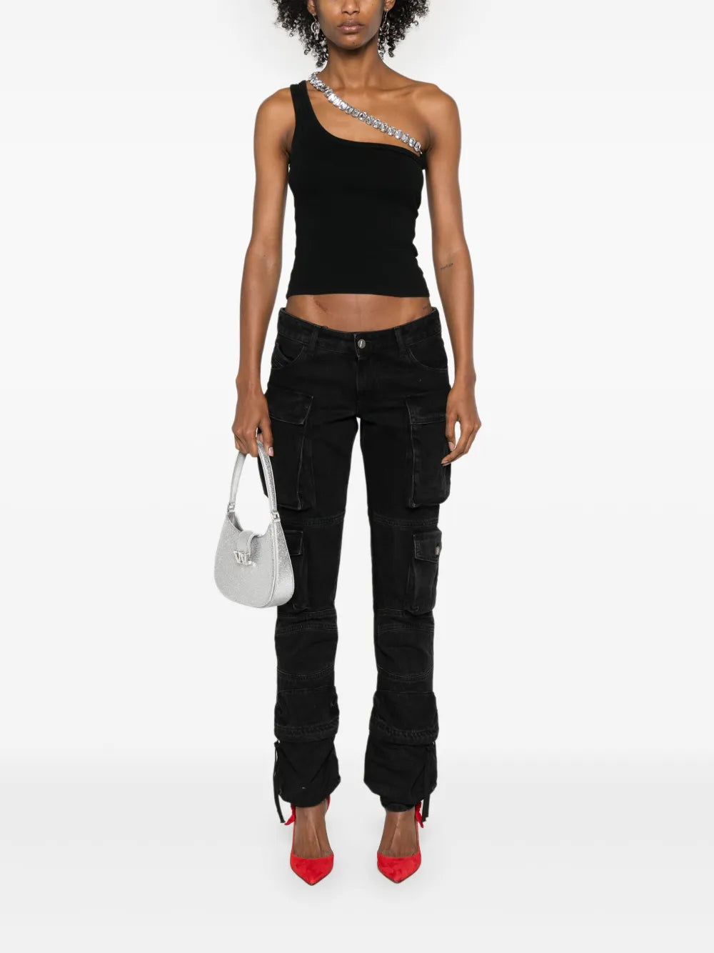 Crystal-Strap Tank Top