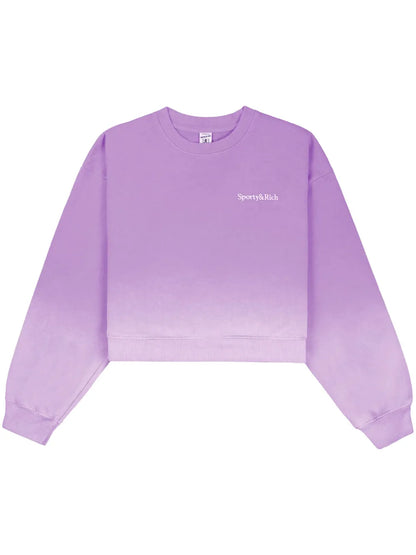 Dip Dye Logo-Embroidered Sweatshirt