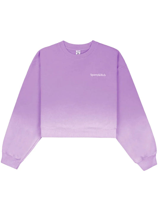 Dip Dye Logo-Embroidered Sweatshirt