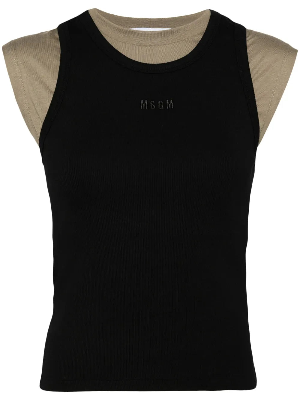 Embroidered Layered Tank Top