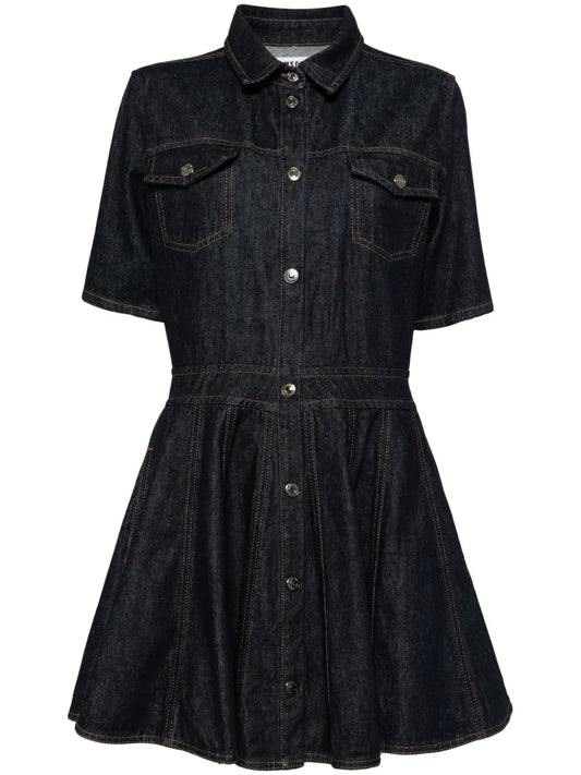 Button-Down Denim Mini Dress