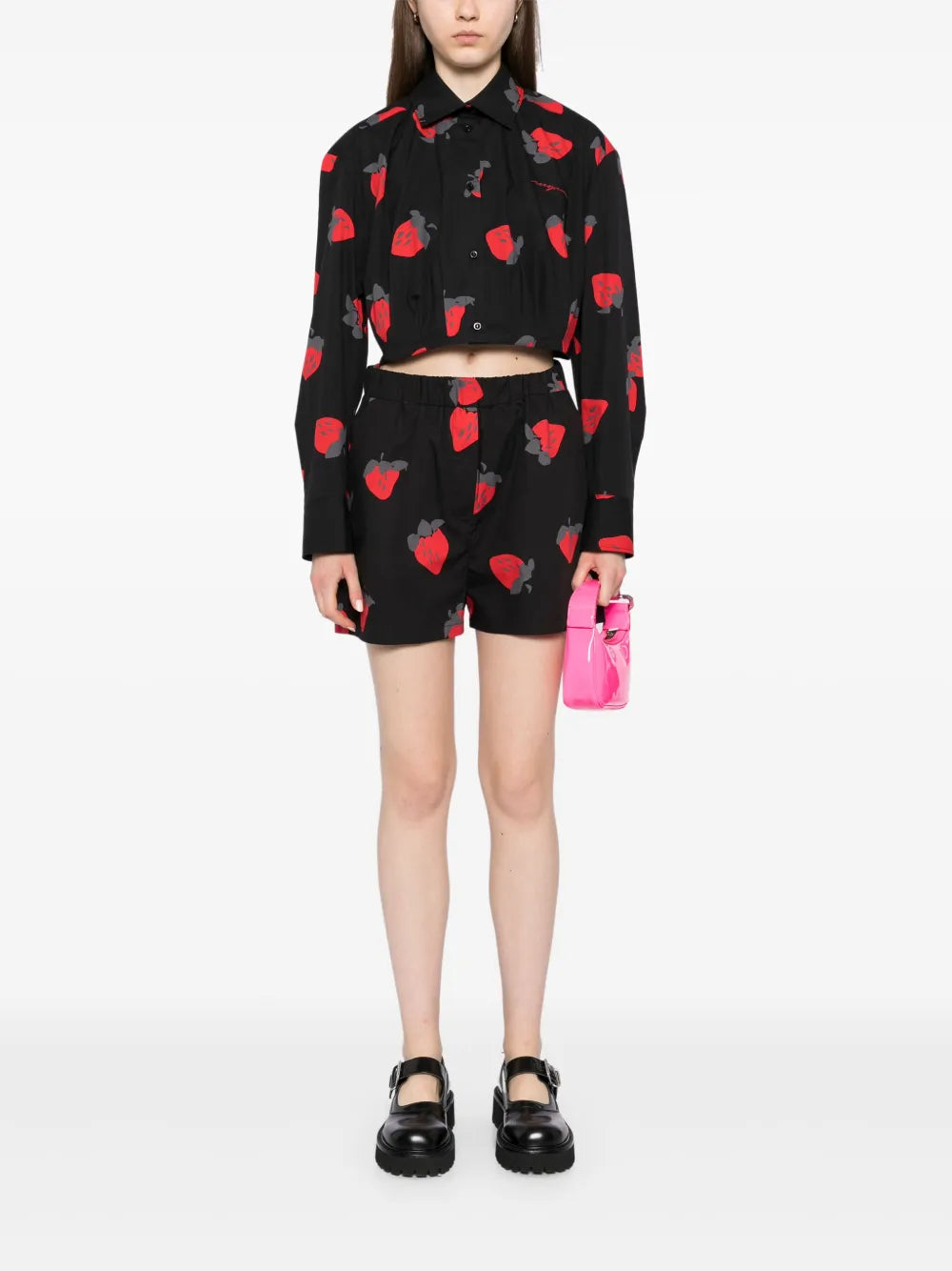 Printed Cropped Shirt