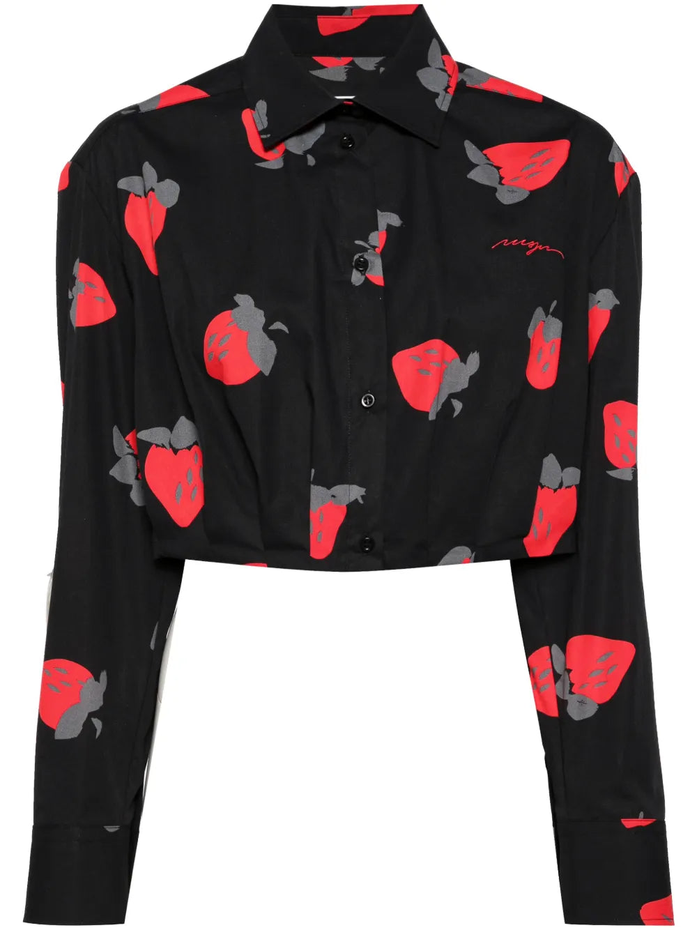 Printed Cropped Shirt