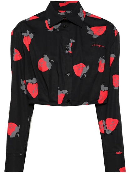 Printed Cropped Shirt