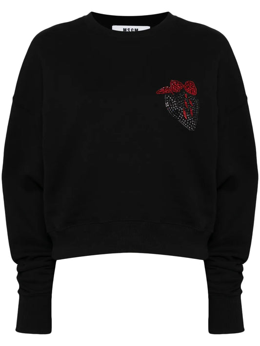 Crystal-Embellished Cotton Sweatshirt