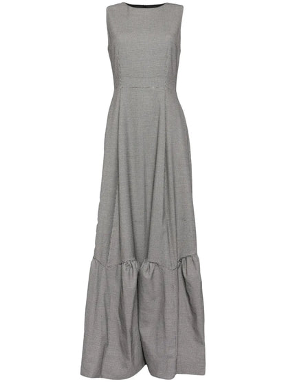 Printed Gabardine Maxi Dress