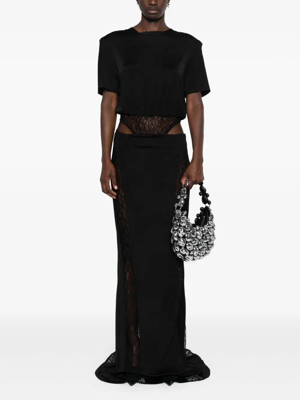 Coupe Lace-Panelling Gown