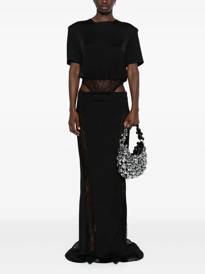 Coupe Lace-Panelling Gown