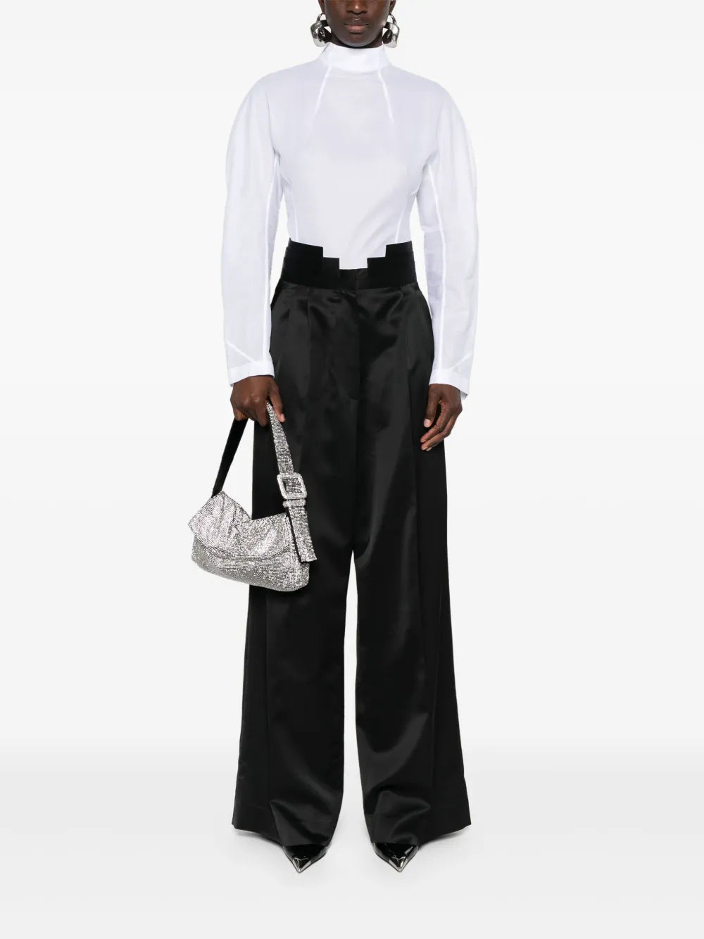 High-Waisted Tailored Trousers