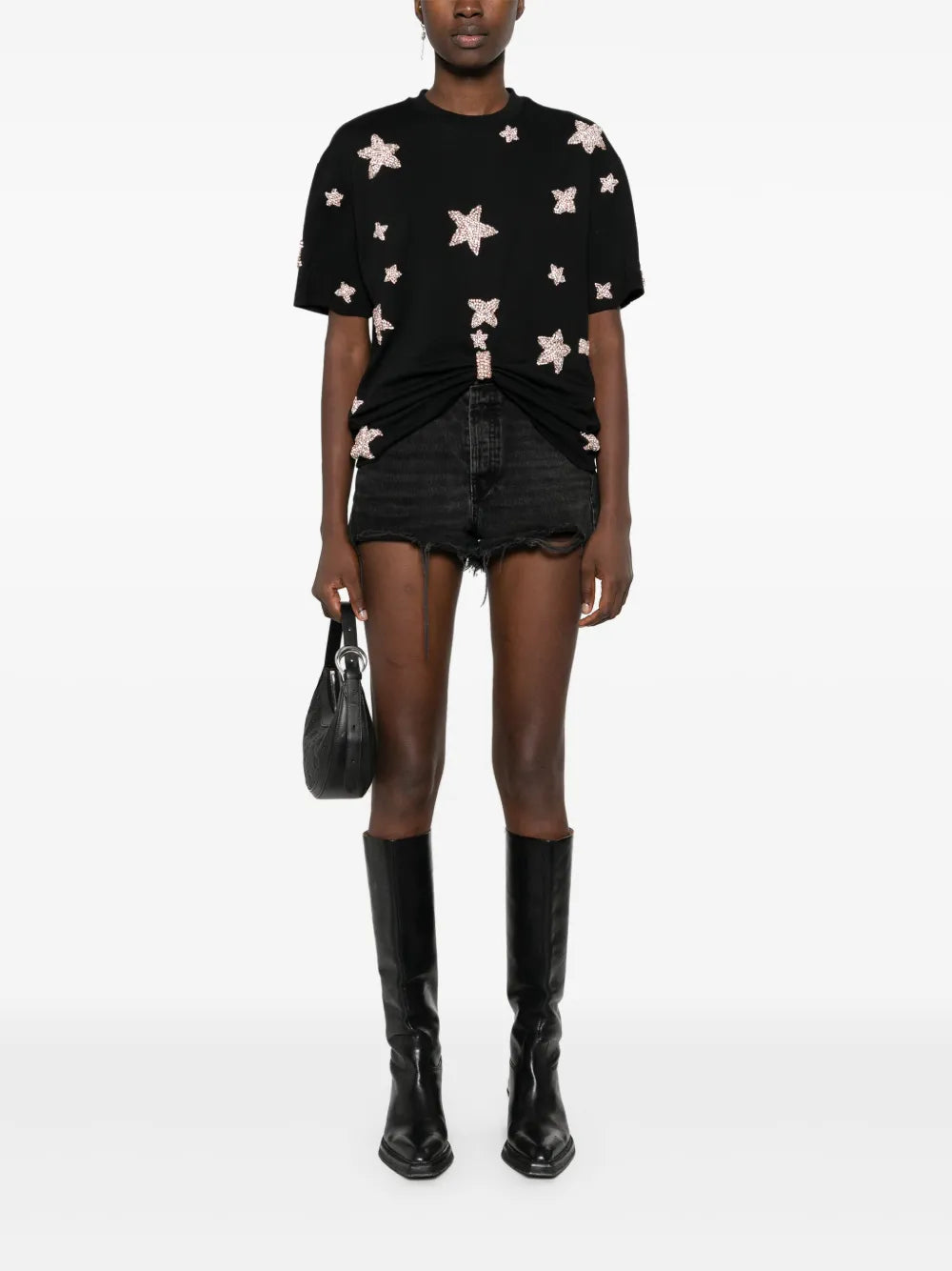 Crystal-Embellished Cotton T-Shirt