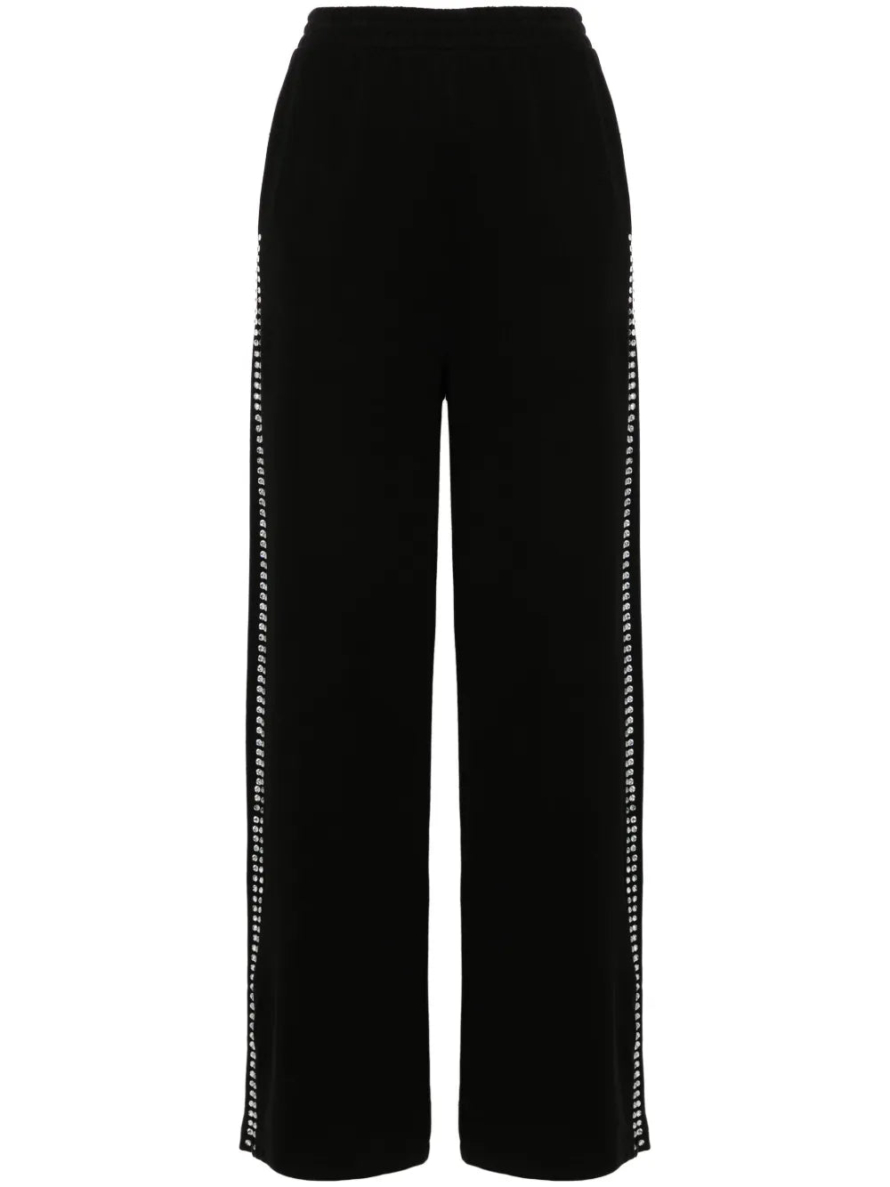 Rhinestone-Embellished Cotton Track Pants