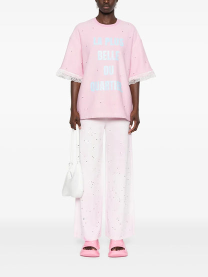 Crystal-Embellished Track Pants