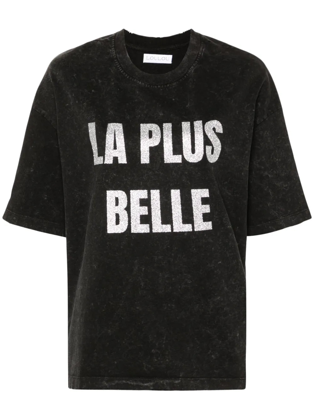 Glitter-Print Washed T-Shirt