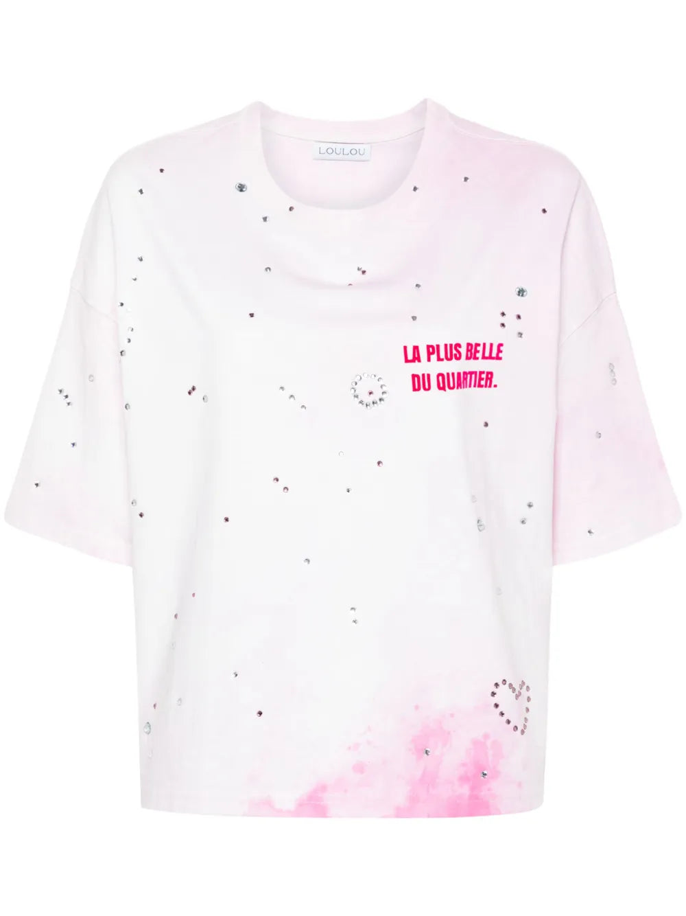 Crystal-Embellished Washed T-Shirt