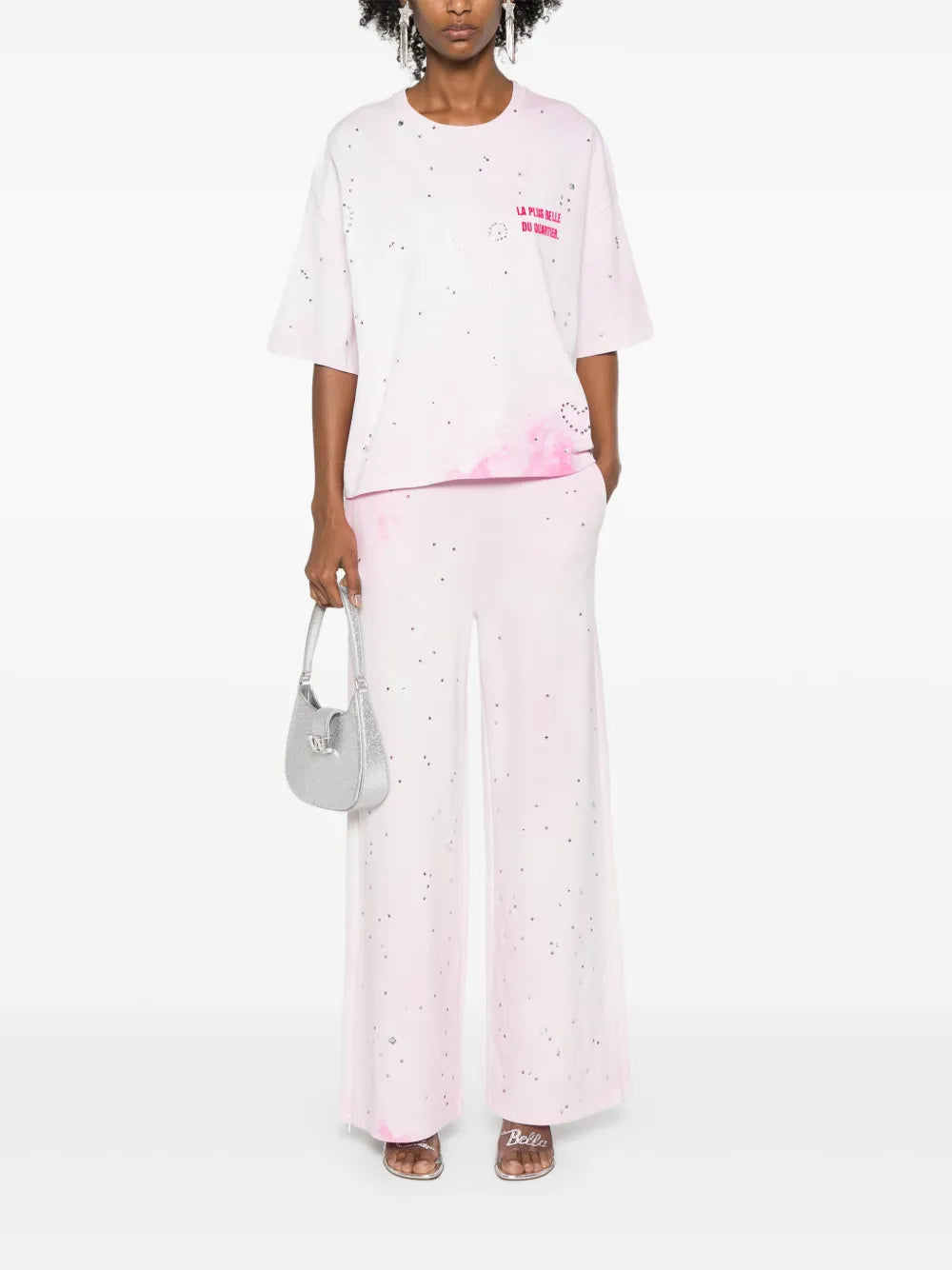 Crystal-Embellished Washed T-Shirt
