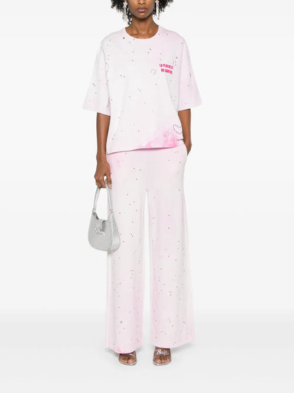 Crystal-Embellished Washed T-Shirt
