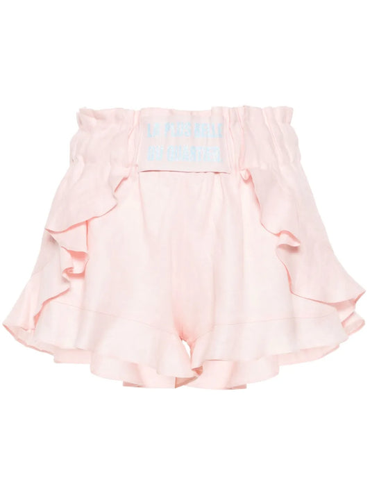 Cotton Ruffled Shorts