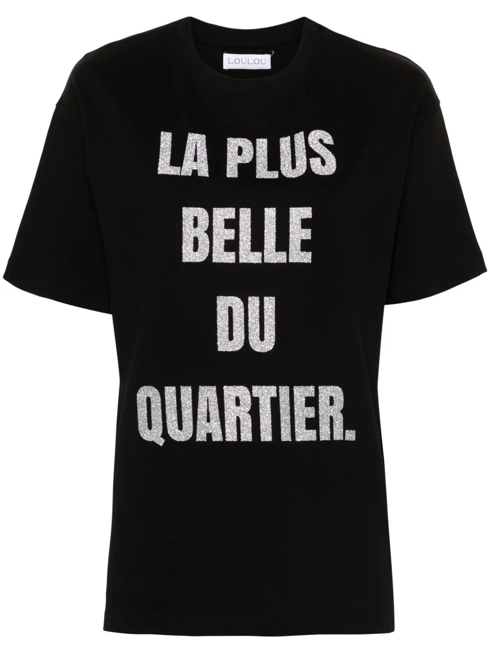 Glitter-Print Cotton T-Shirt