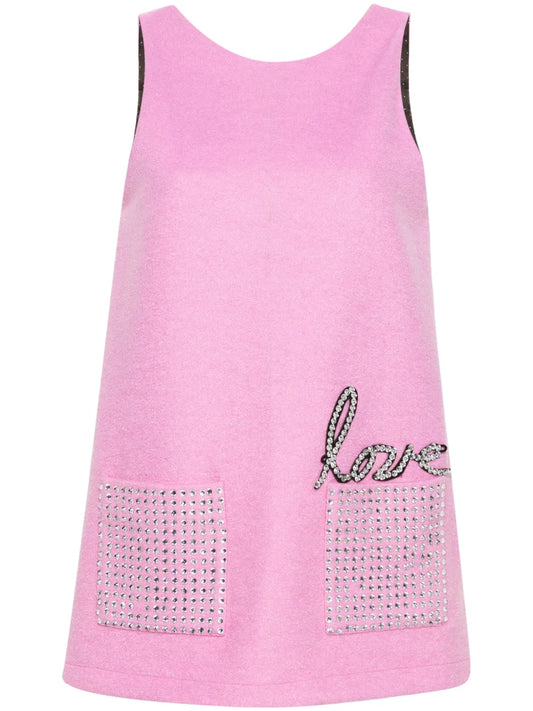 Rhinestone-Embellished Mini Dress