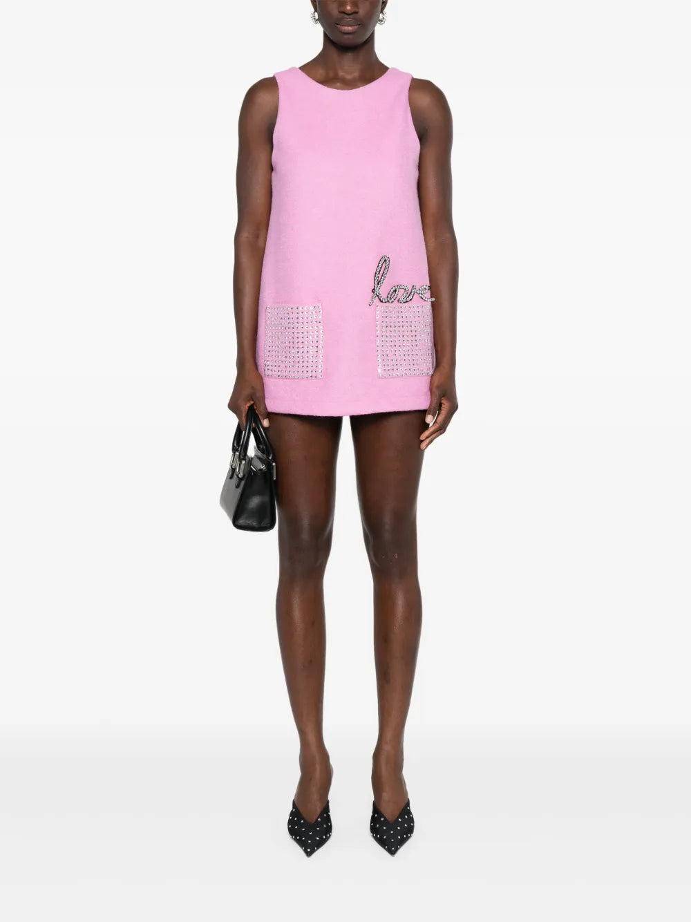 Rhinestone-Embellished Mini Dress