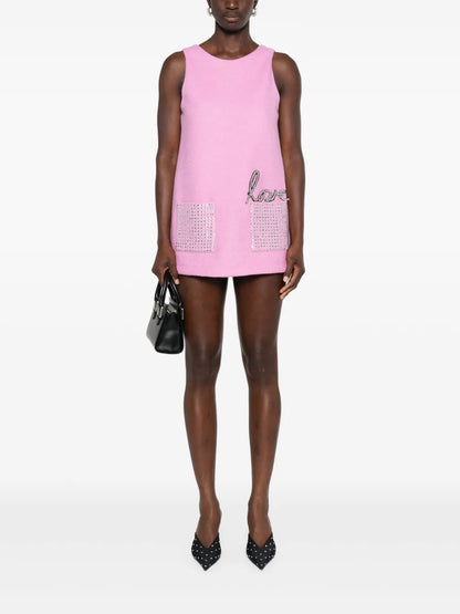 Rhinestone-Embellished Mini Dress