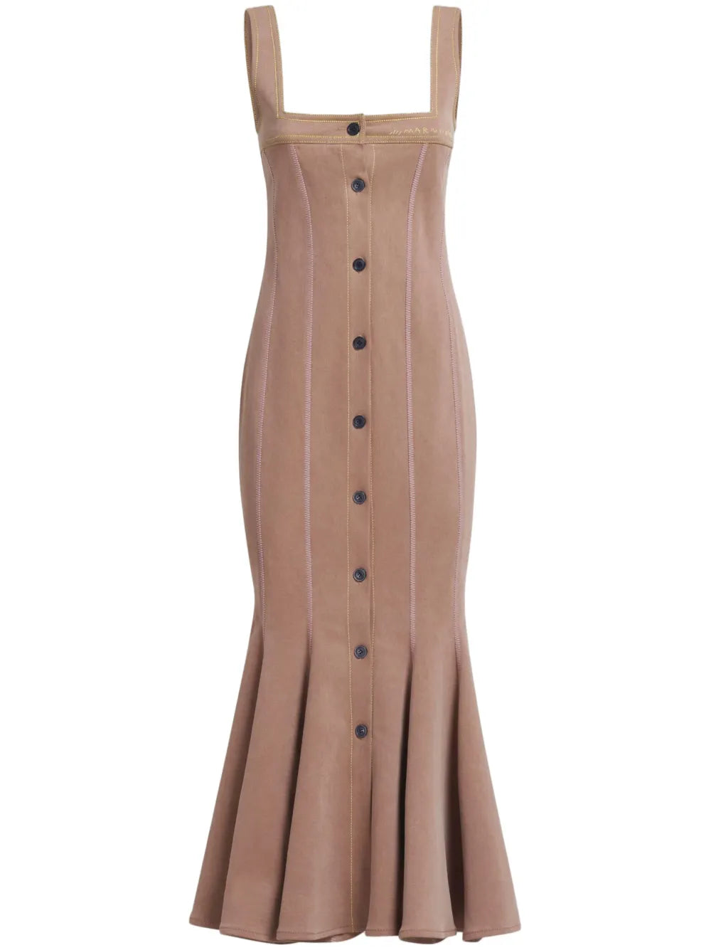 Flared-Hem Midi Dress