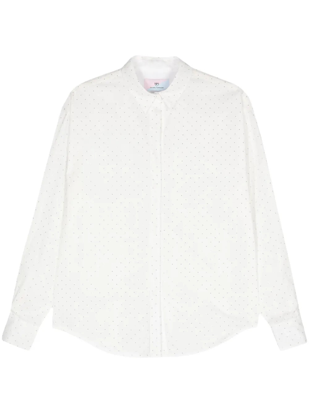 Rhinestone-Embellished Long-Sleeve Shirt