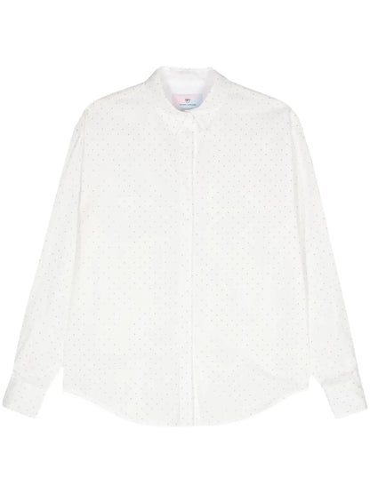 Rhinestone-Embellished Long-Sleeve Shirt
