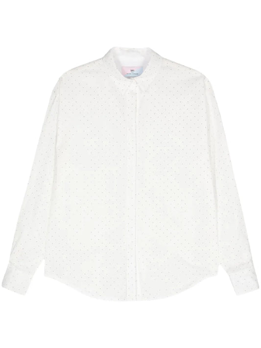 Rhinestone-Embellished Long-Sleeve Shirt