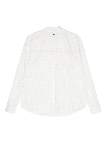 Rhinestone-Embellished Long-Sleeve Shirt