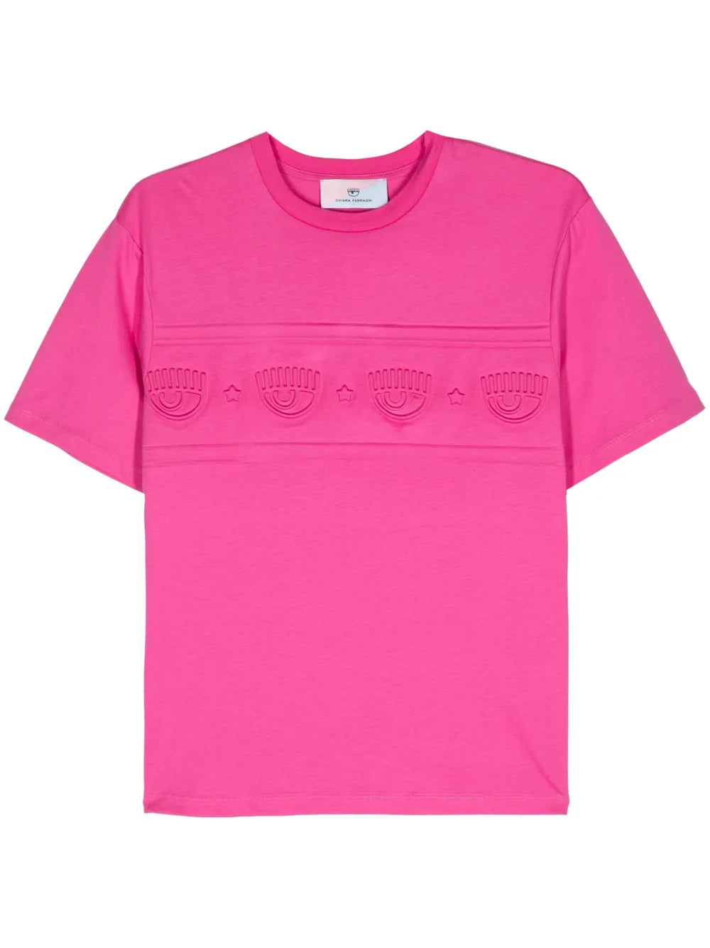Eyelike-Embossed Cotton T-Shirt