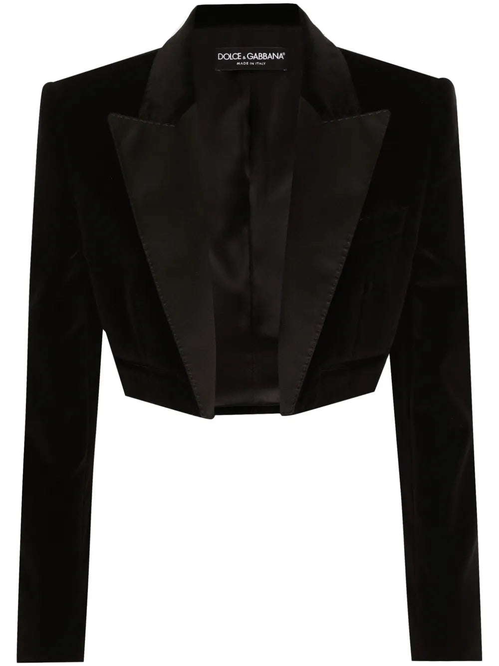 Velvet Cropped Blazer