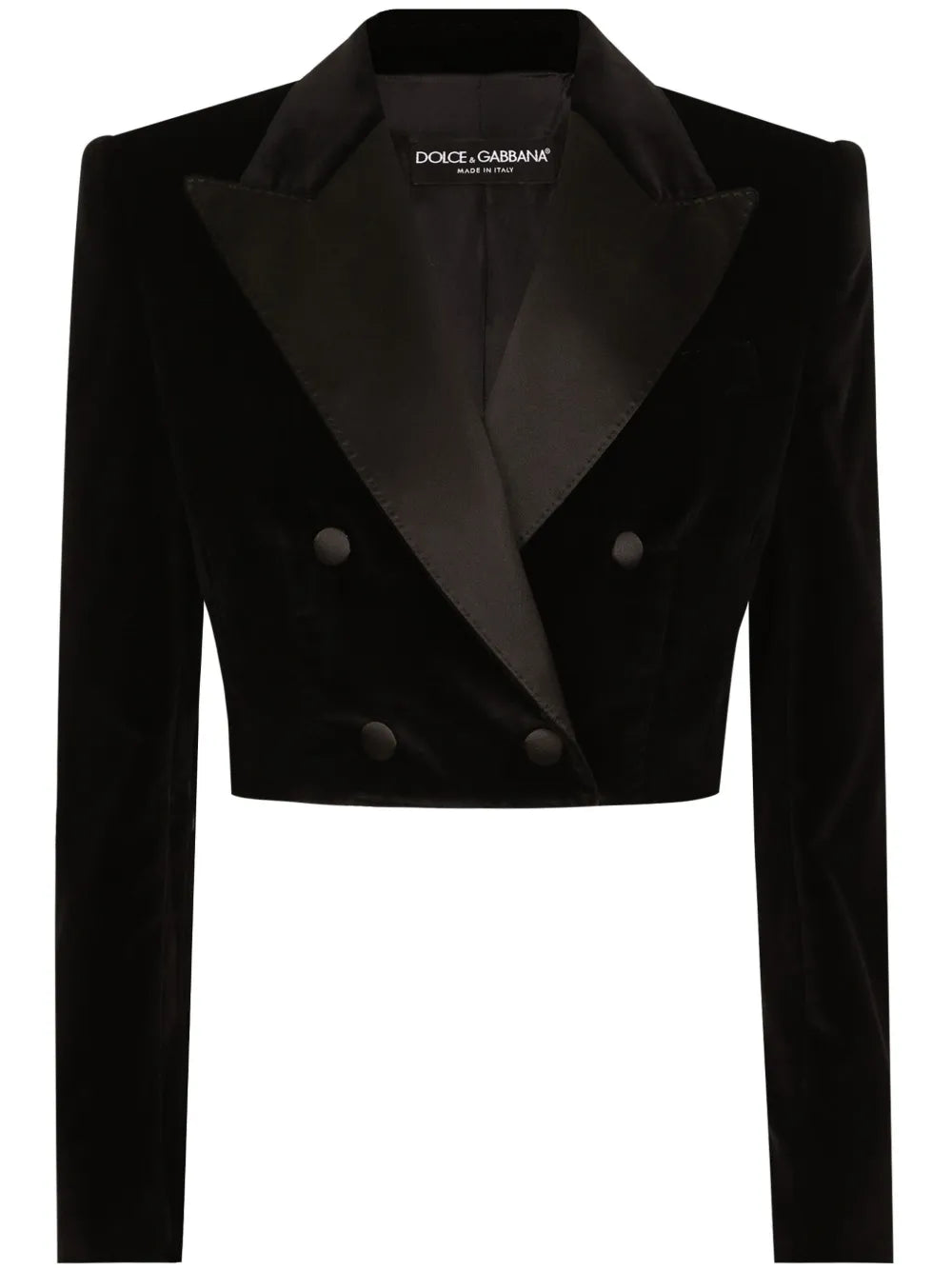 Double-Breasted Cropped Blazer