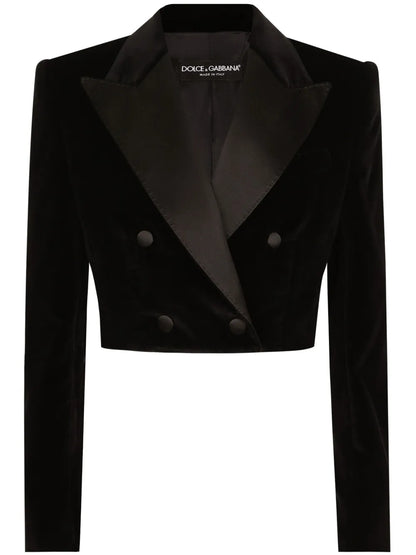 Double-Breasted Cropped Blazer