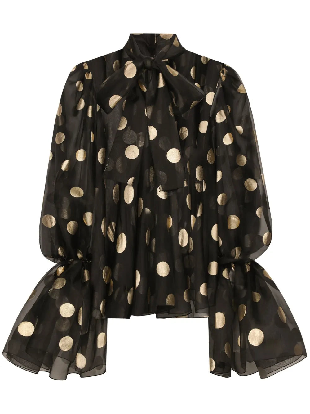 Ruffled-Cuff Blouse