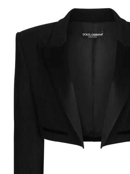 Double-Breasted Cropped Jacket